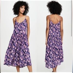 Xirena Tierney Cotton Midi Dress in Navy Seas